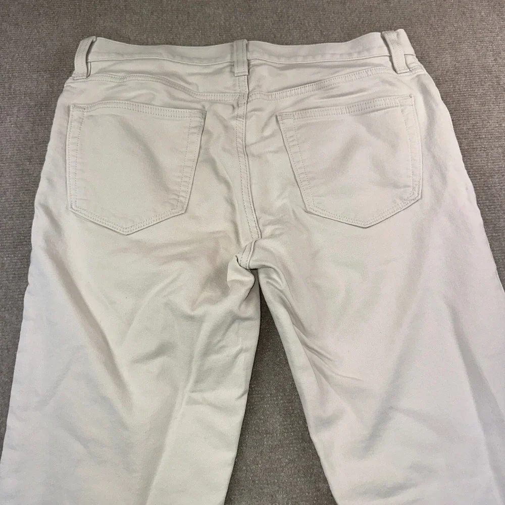 Banana Republic Traveler Slim Fit Pants Mens 31x30 Cream Off White 5-Pocket